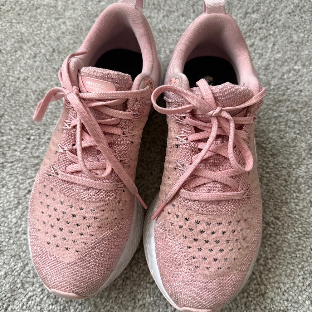 Light pink Nike, running shoes